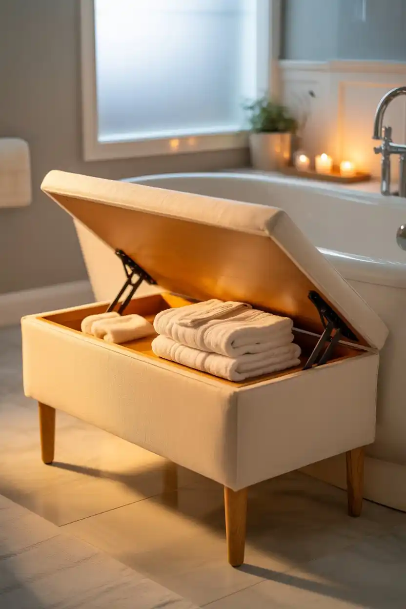Hidden Storage Bench with Lift-Top Seat