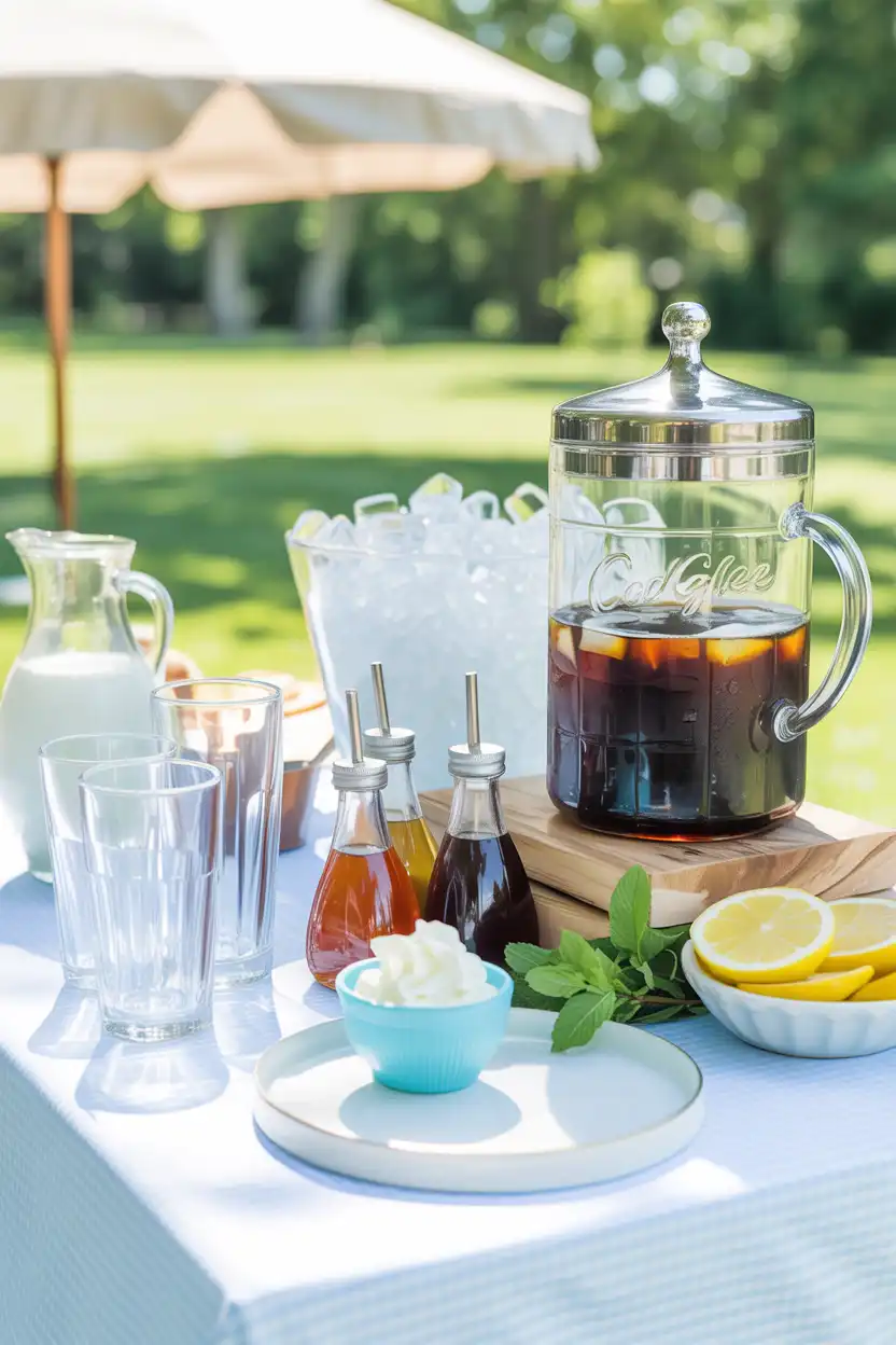 Iced Coffee Station for Summer Parties