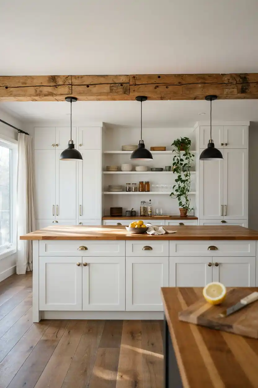 Kitchen Island Beam Accent