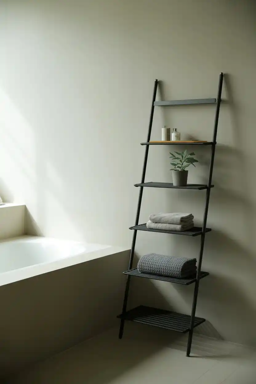 Ladder Shelf Leaning Against the Wall