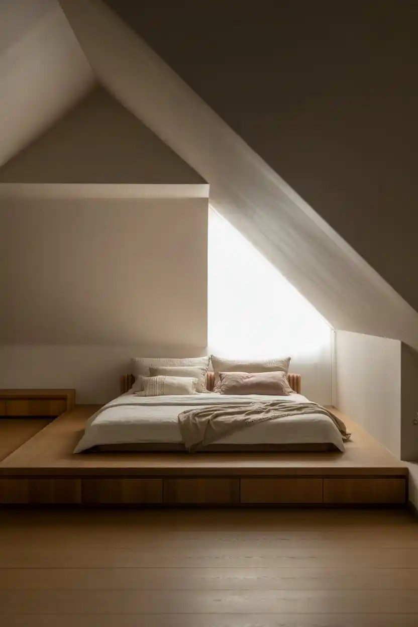 Low Platform Bed Under the Slope