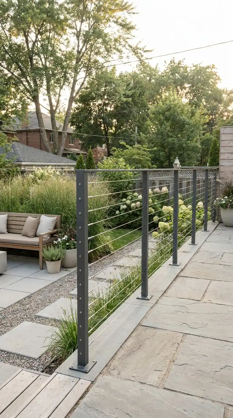 Minimalist Cable and Wire Tension Fence