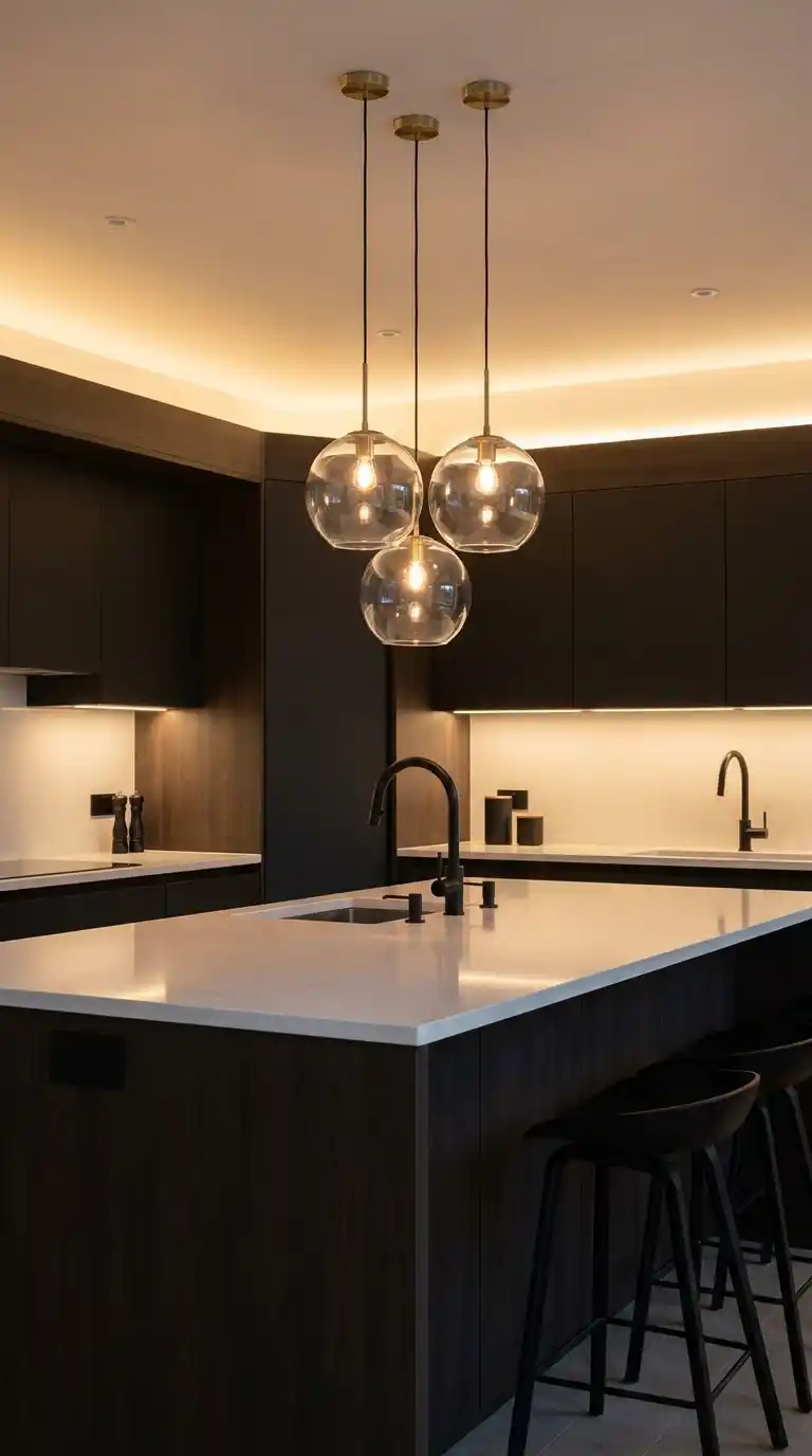 Minimalist Pendant Lighting Cluster