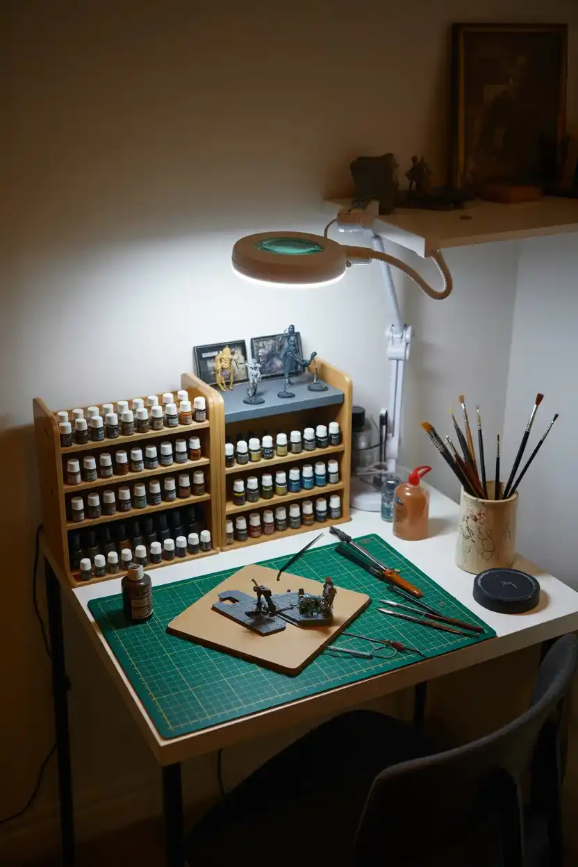 Model Building and Miniature Painting Station