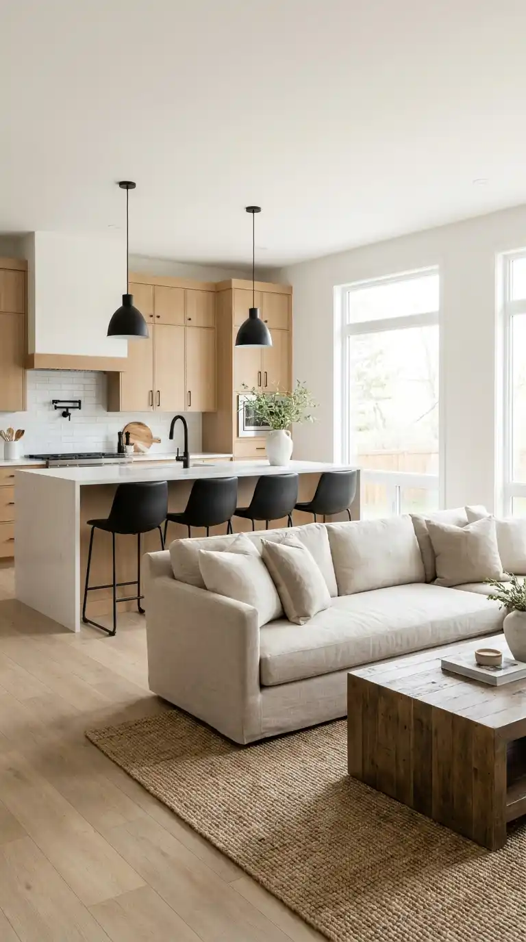 Open-Concept Kitchen-to-Living Flow