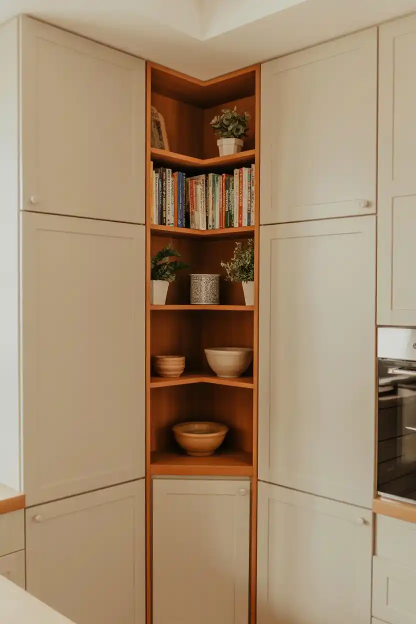 Open Corner Shelving Nook