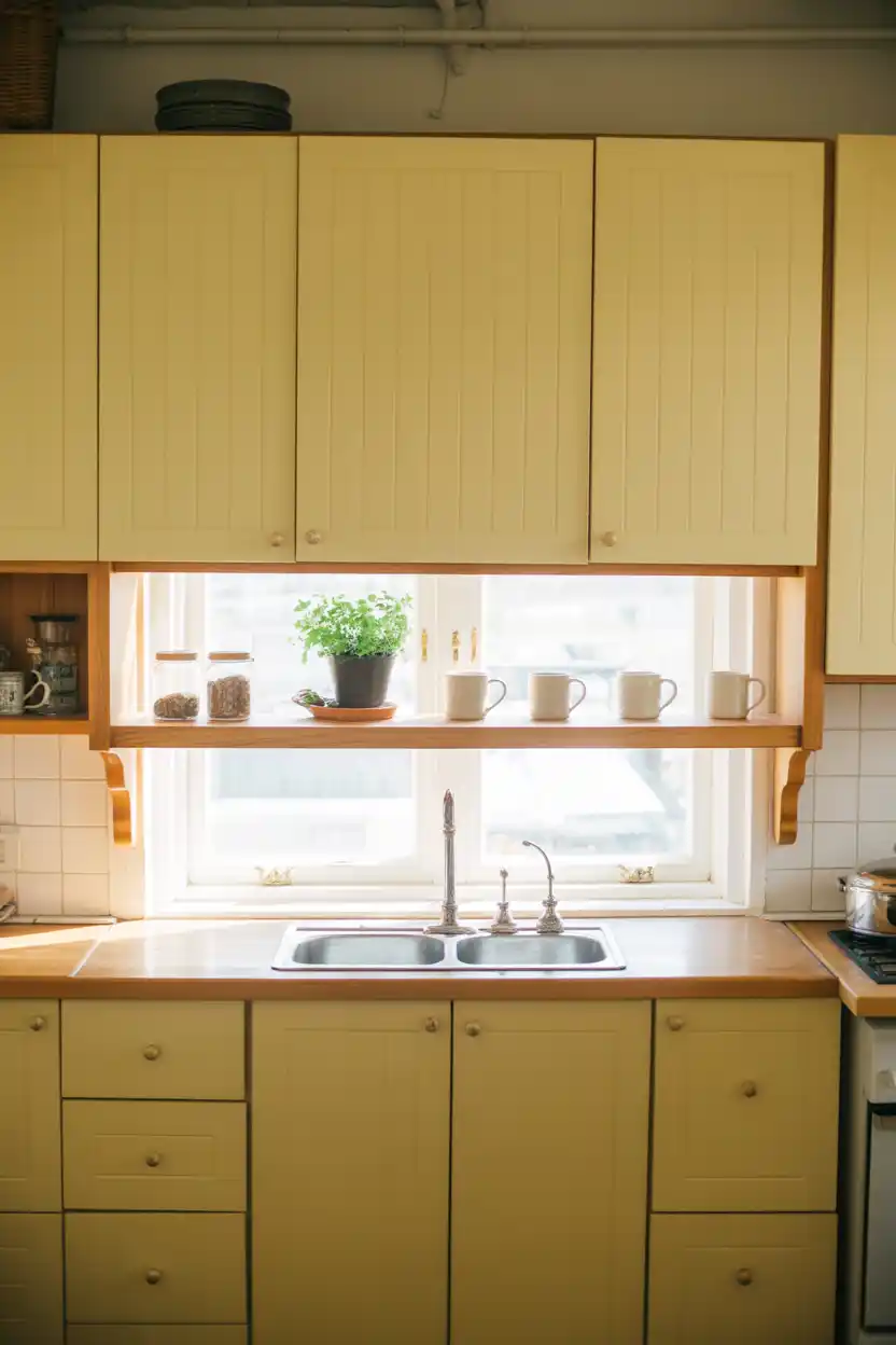 Open Shelving Only Above the Sink