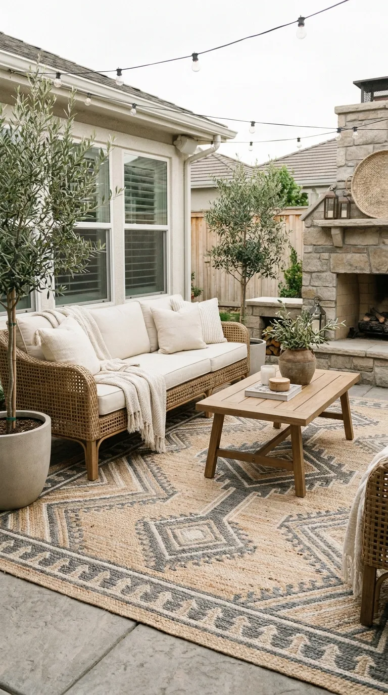 Weatherproof Outdoor Rug Pairing