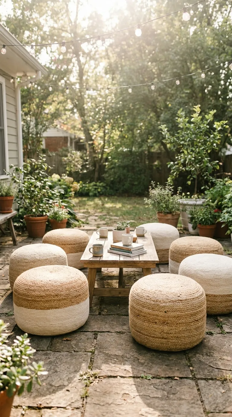 Outdoor Poufs and Ottomans