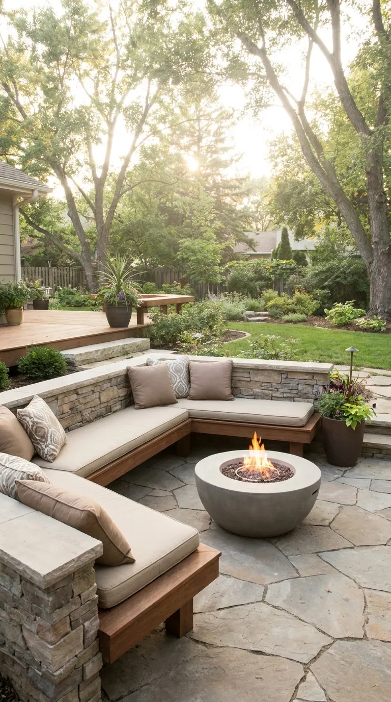 Built-In Bench Seating With Cushions