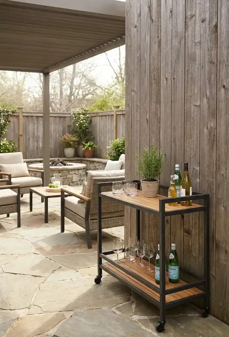 Outdoor Bar Cart or Serving Station