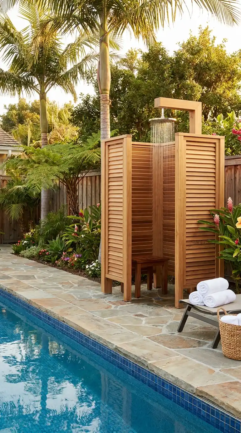 Poolside Outdoor Shower