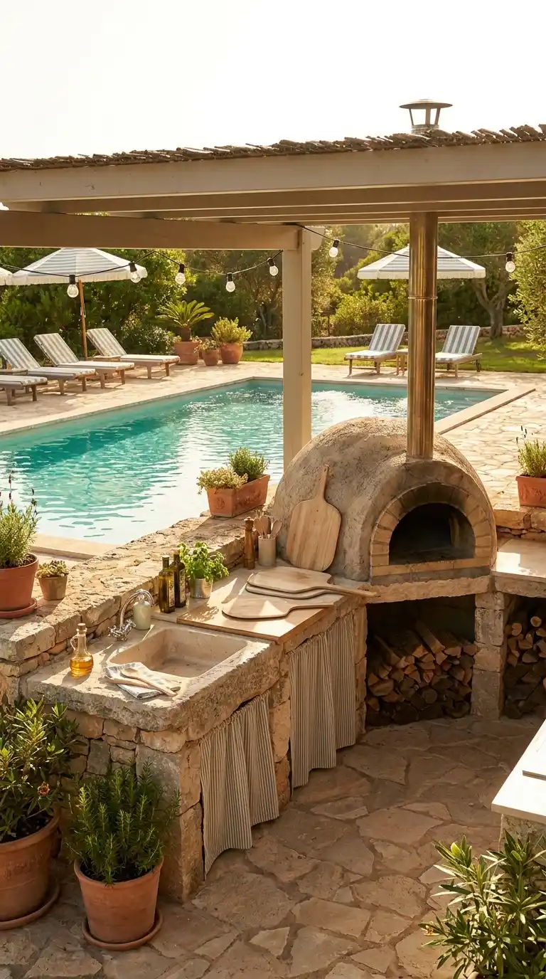 Poolside Pizza Oven or Outdoor Kitchen Extra
