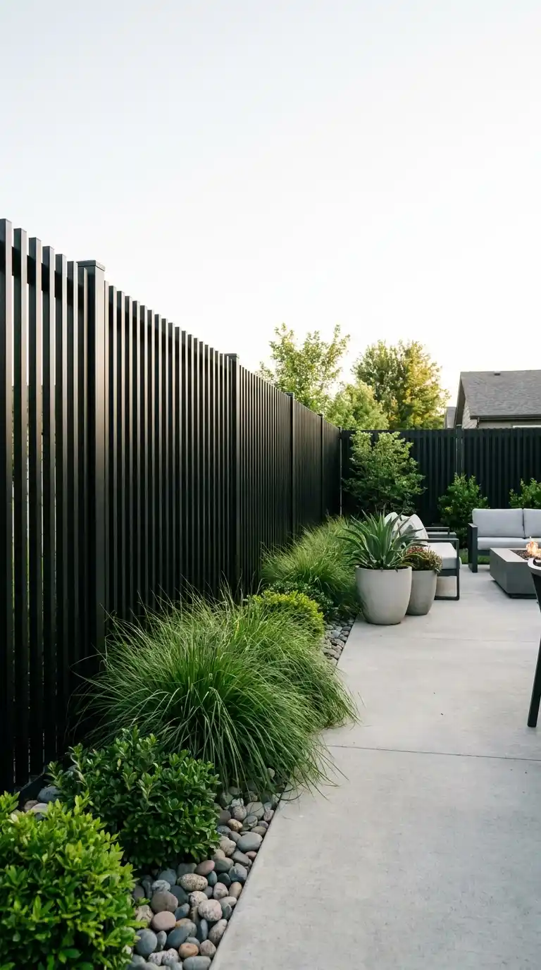Powder-Coated Aluminum Slat Fence