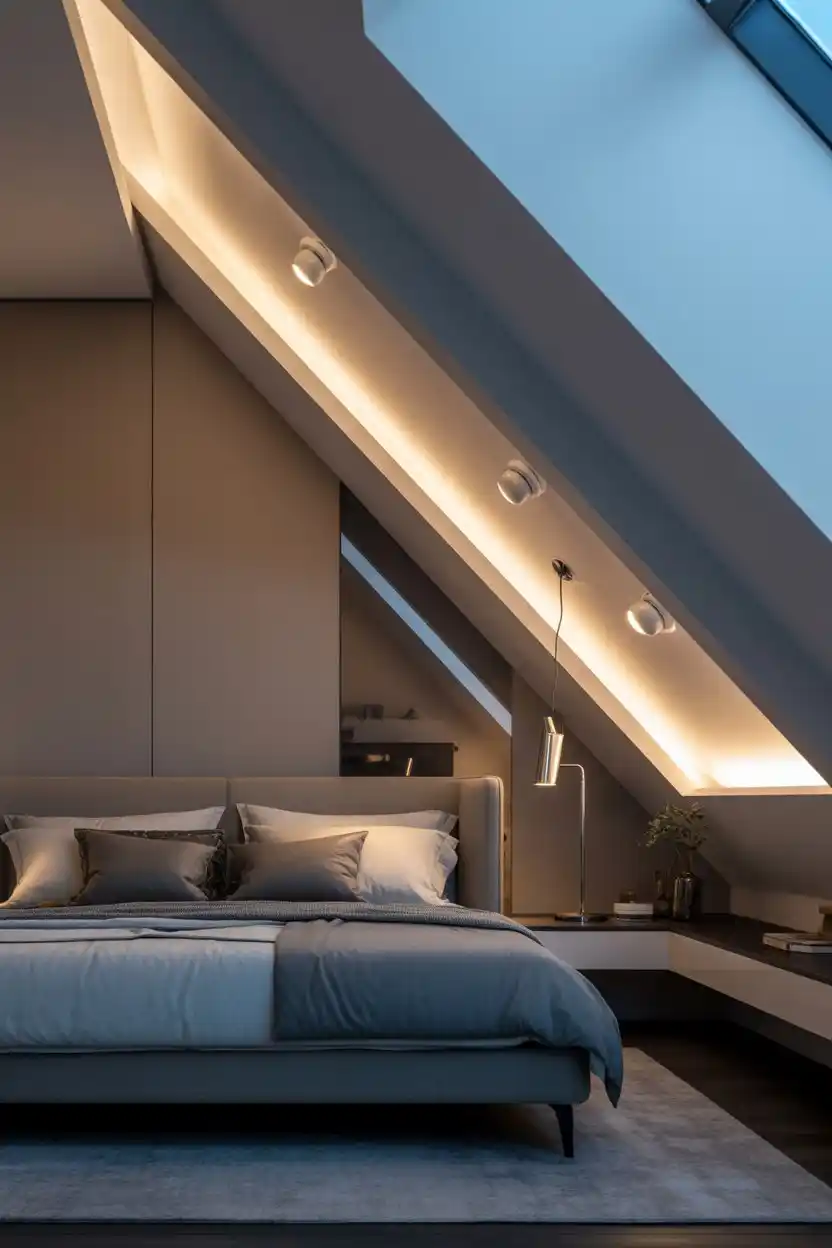Recessed Lighting Fitted to the Angle
