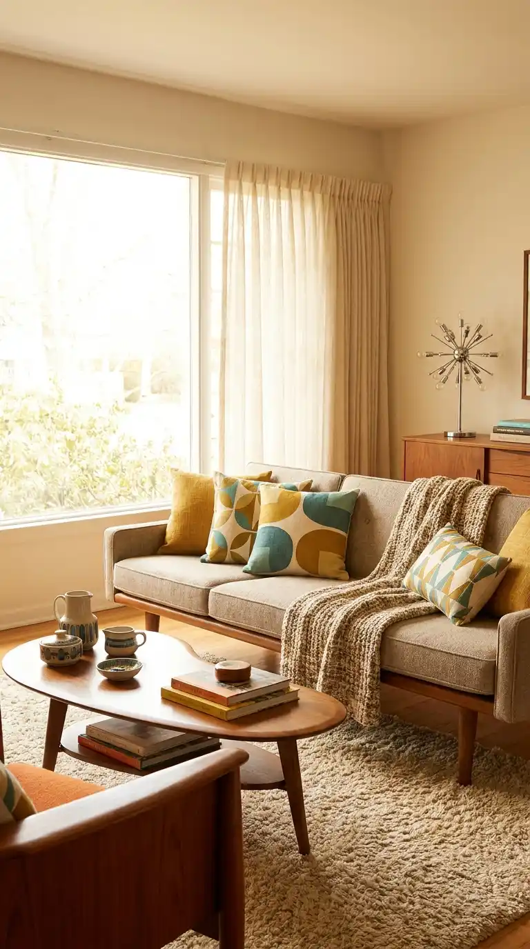 Retro-Patterned Throw Pillows and Textiles
