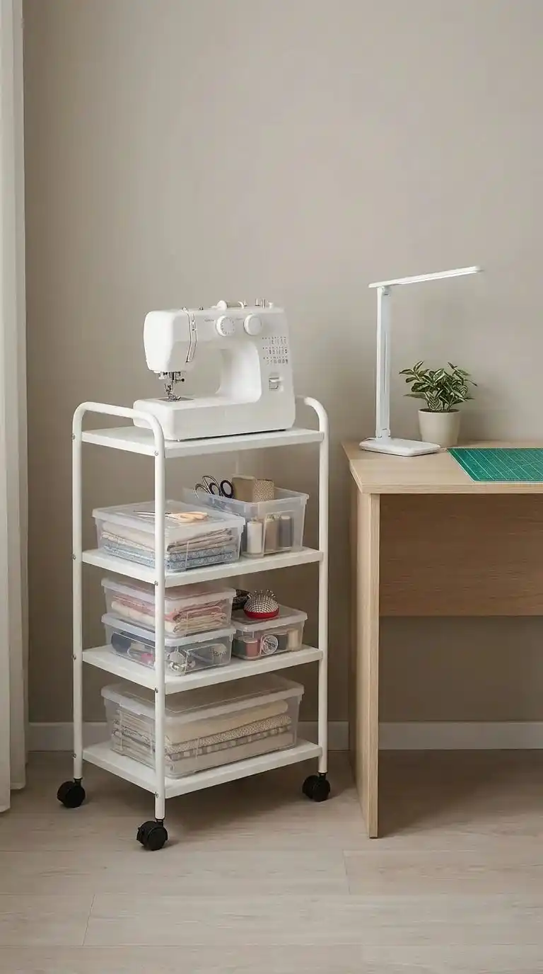 Rolling Cart Storage for Machines and Supplies