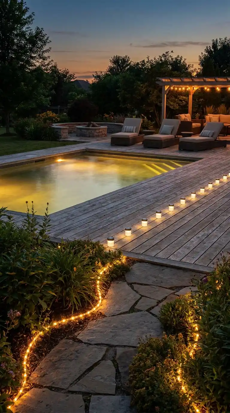 Solar-Powered LED Pool Lighting