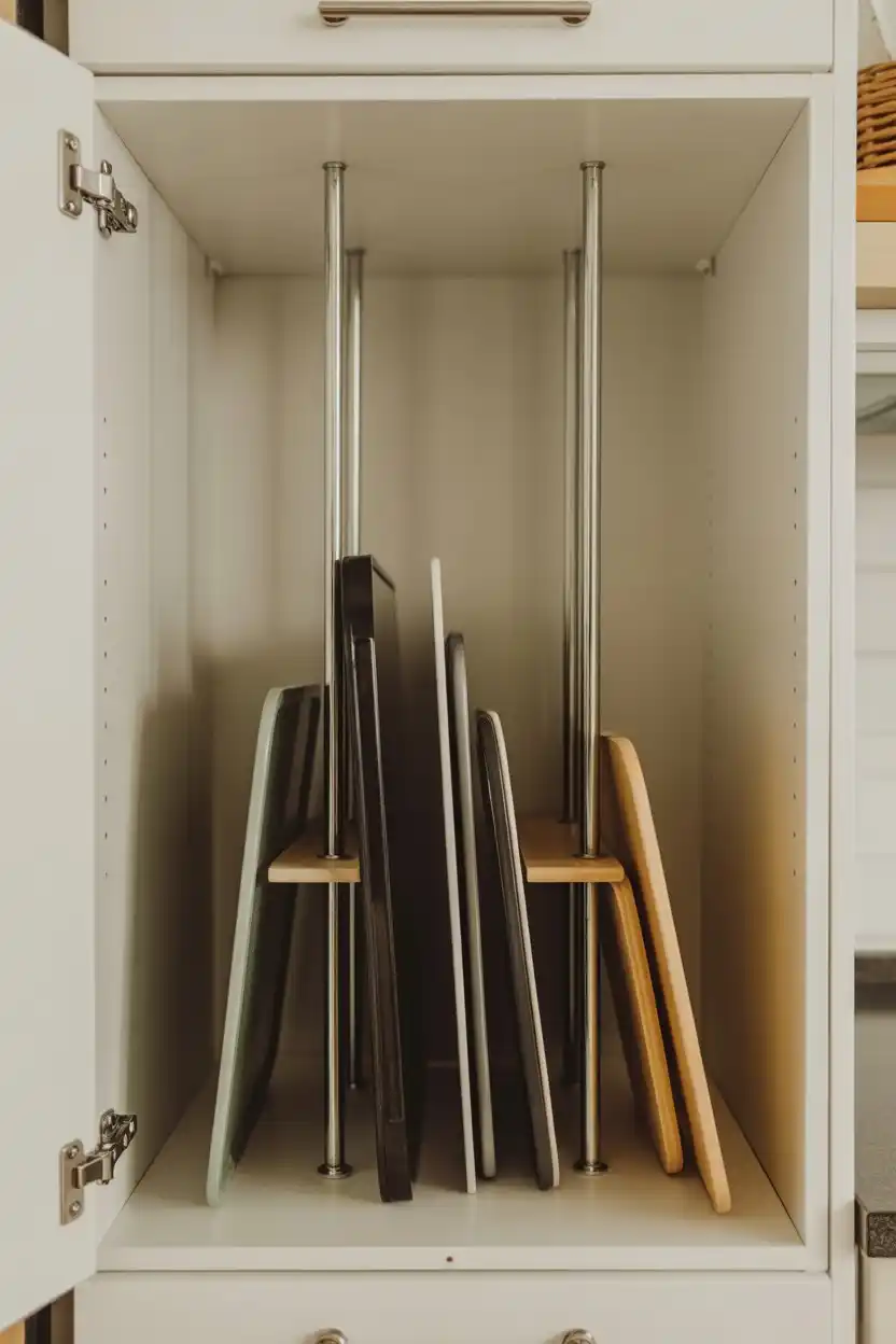 Tension Rod Cabinet Dividers