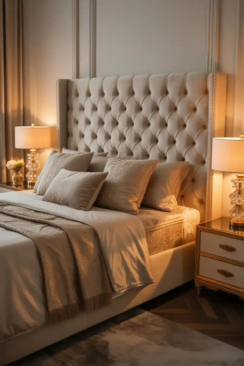 Tufted Headboard Bed Frame