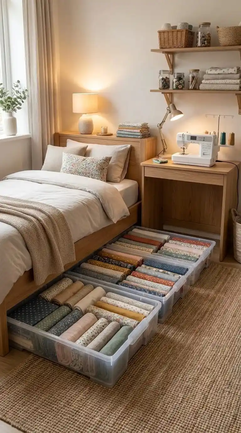 Under-Bed Storage for Fabric Stash