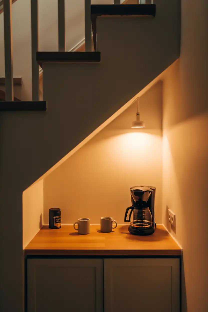 Under-Stair Nook Coffee Corner