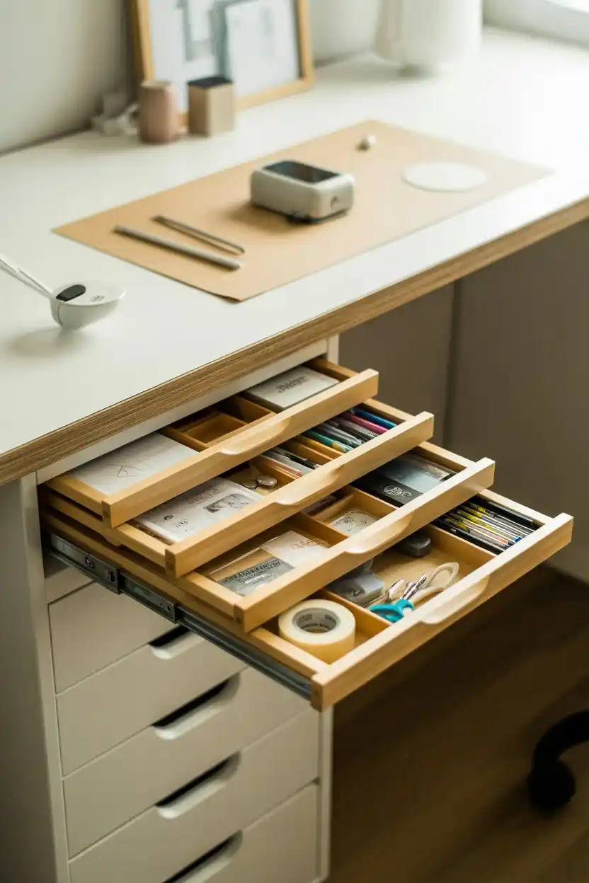 Under-the-Table Rolling Drawer Units