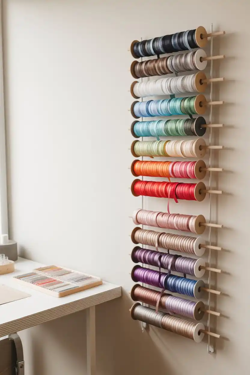 Vertical Ribbon and Wire Rack Organizer