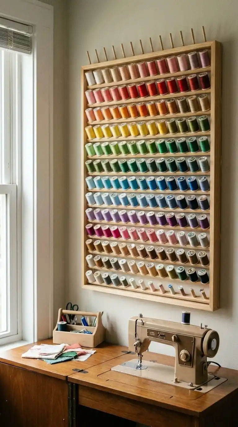 Vertical Thread and Spool Organizer