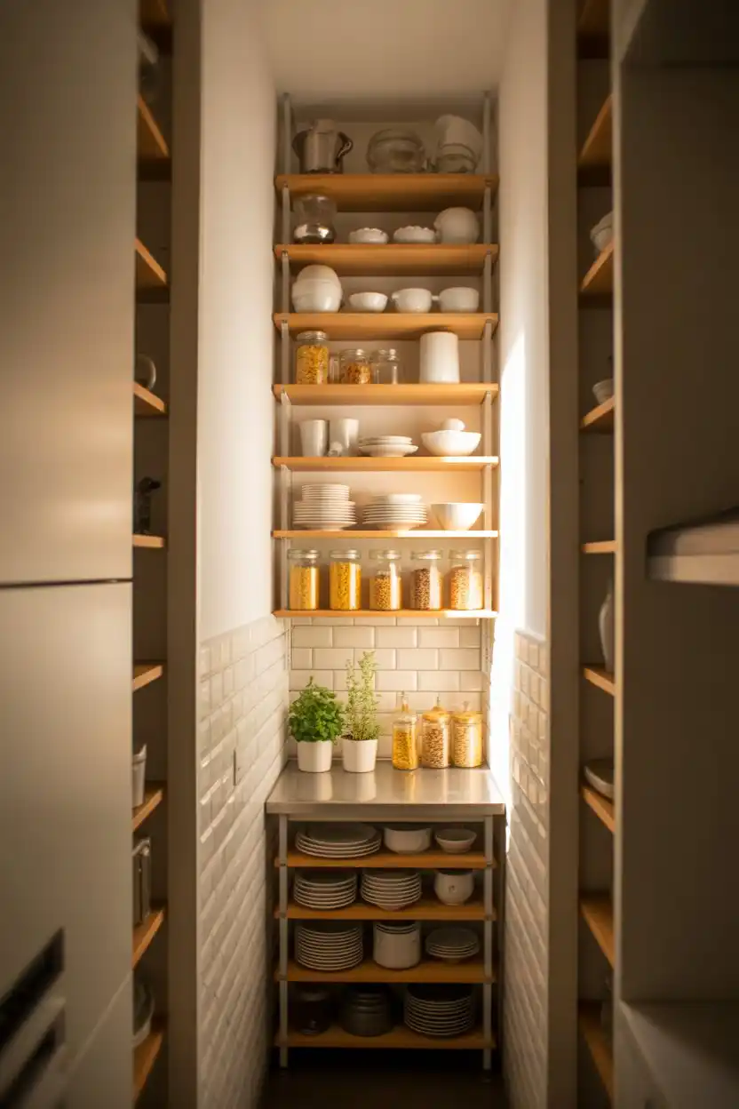 Vertical Wall-Mounted Shelving