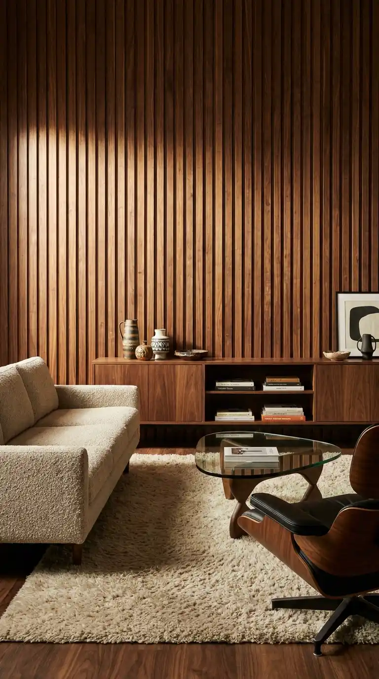 Vertical Wood Slat Paneling