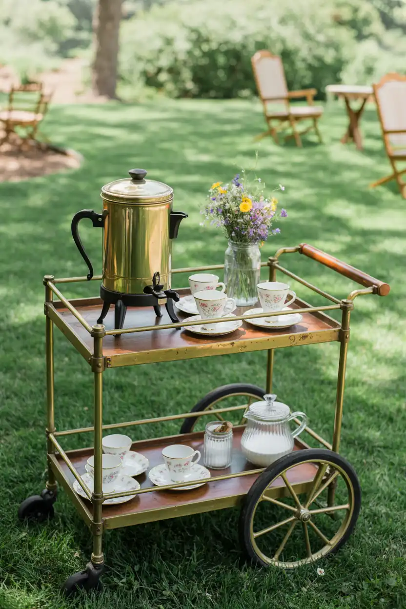 Vintage Coffee Cart Bar