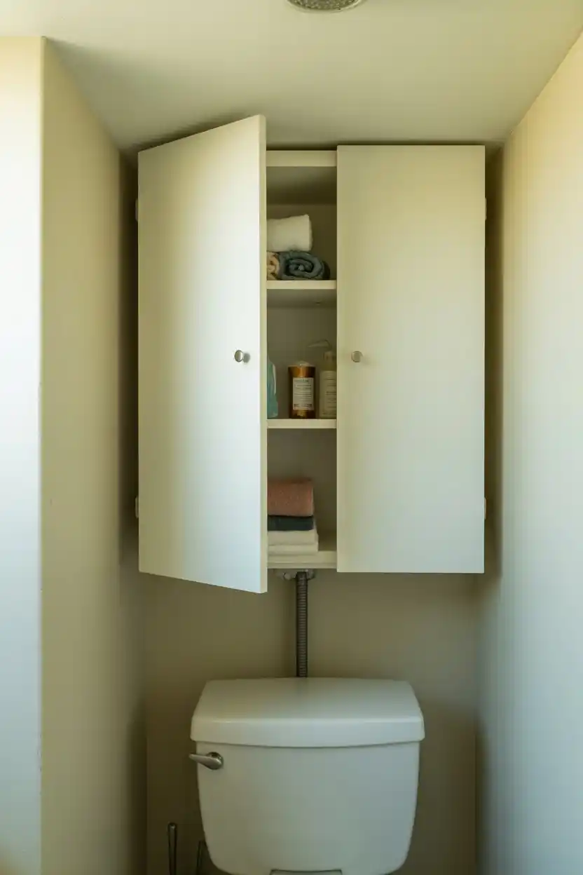 Wall-Mounted Cabinet Above the Toilet