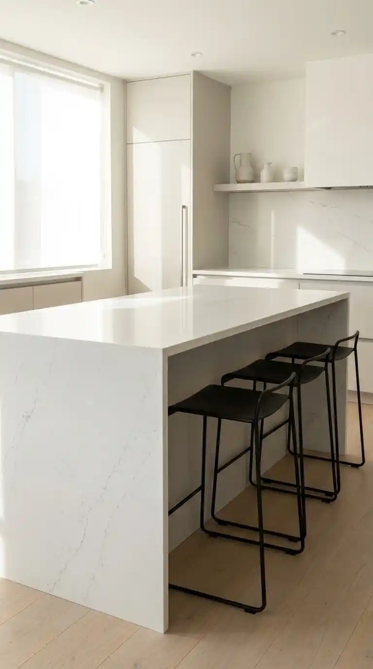 Waterfall Edge Countertop Island