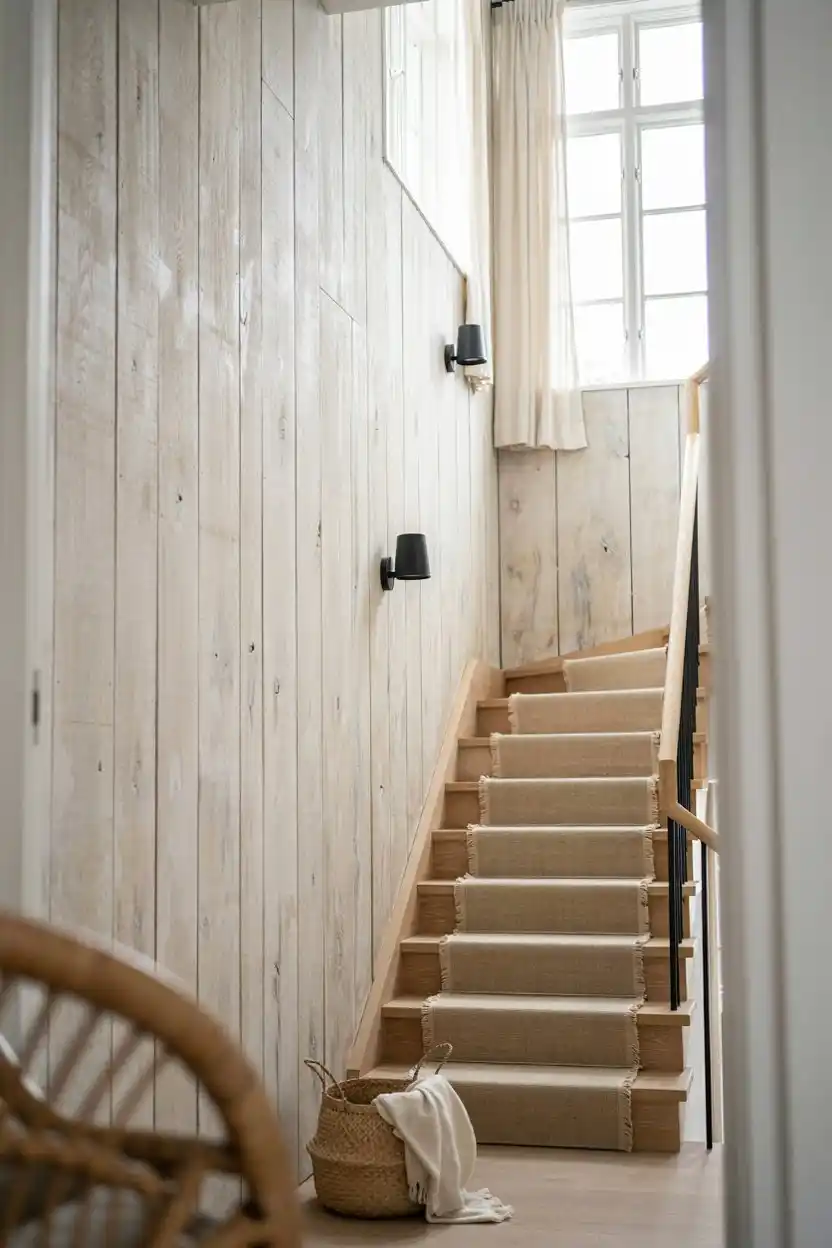 Whitewashed Wood Paneling