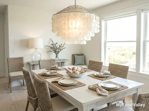 a capiz shell chandelier