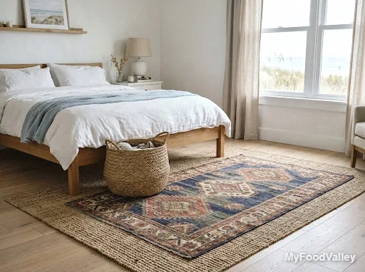 a kilim and vintage rug mix