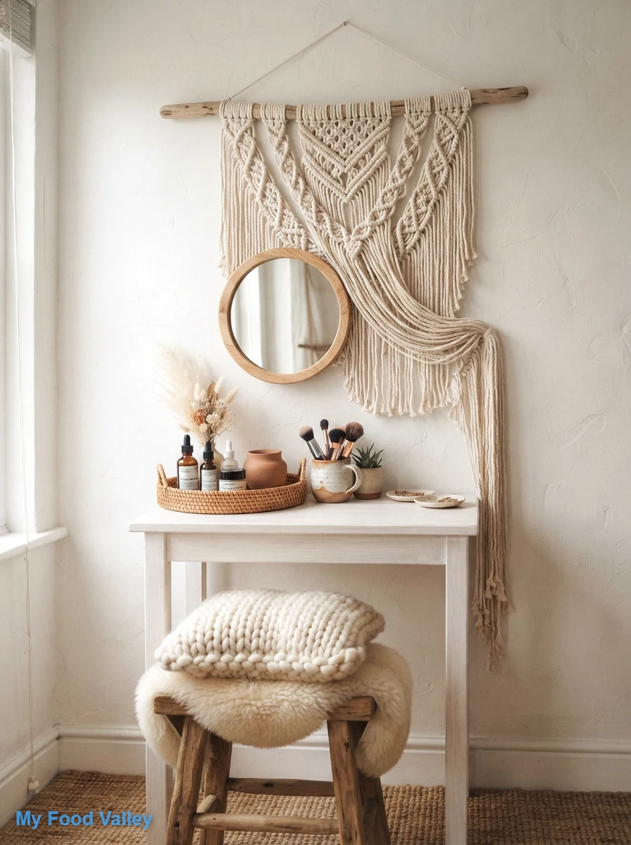 a macramé wall hanging as your backdrop