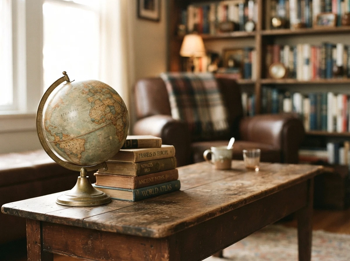 a vintage globe or object of curiosity