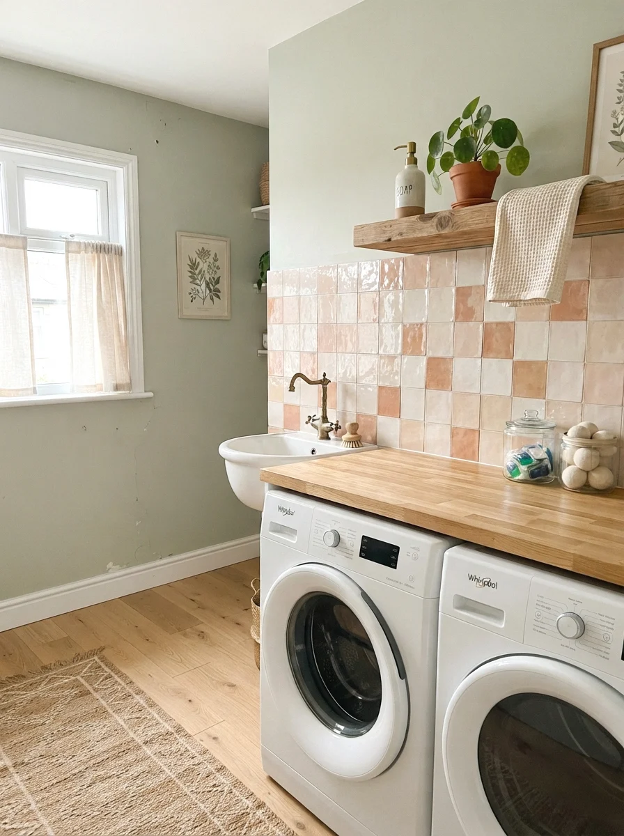 add a peel-and-stick tile backsplash