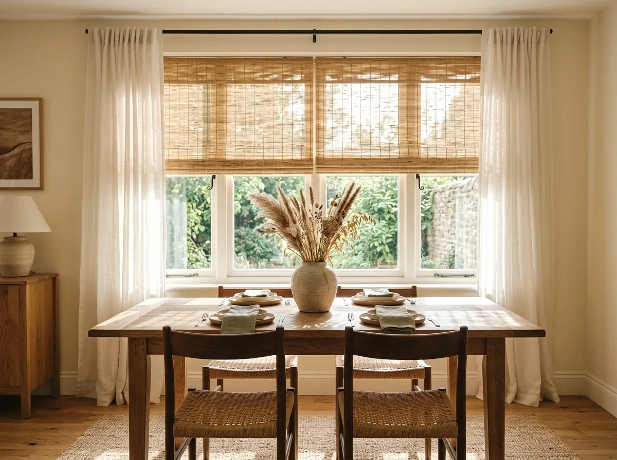 bamboo blinds or woven wood shades
