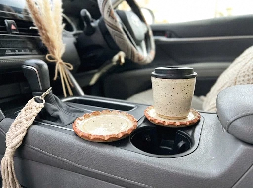 boho ceramic cup holder coasters