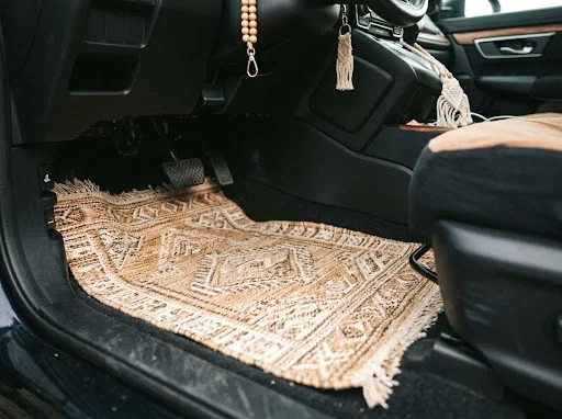 boho-patterned floor mats