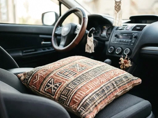 boho-print seat cushion