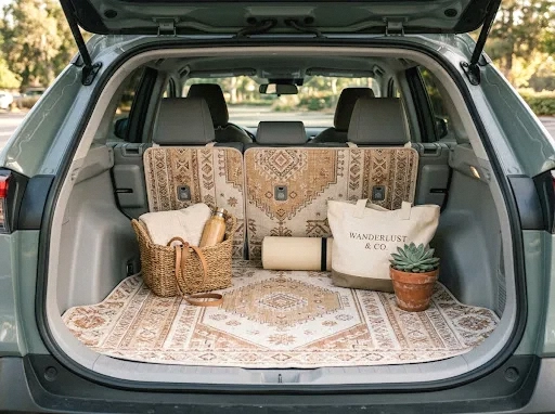 boho-print trunk liner