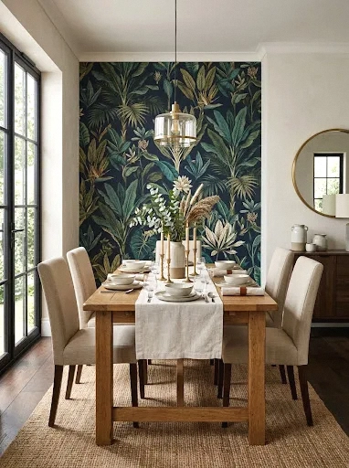 bold wallpaper accent wall