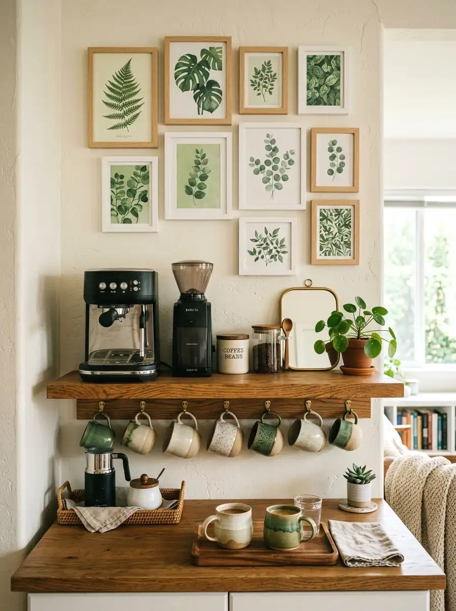 botanical print gallery wall