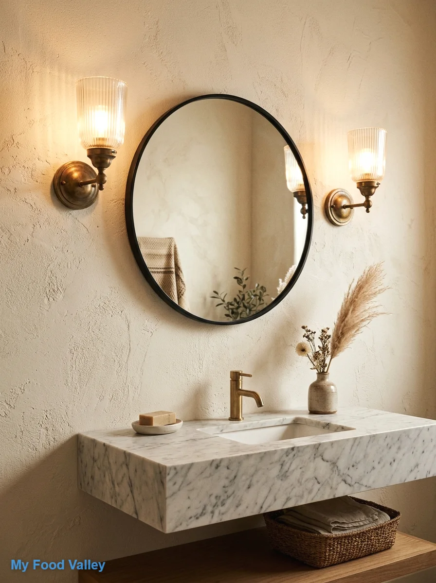 brass wall sconces for a warm, flattering glow