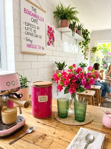 bright bougainvillea-inspired color palette bar