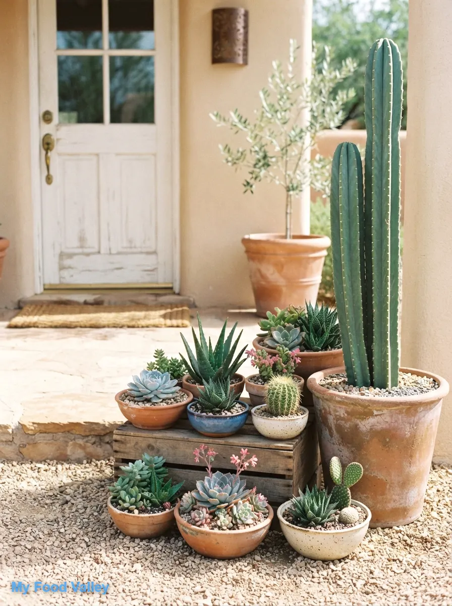 cactus and succulent vignette